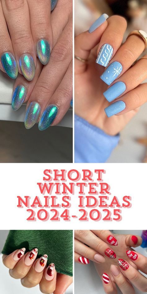 Dip Powder Nails With Designs Winter, Winter Nail Designs Dip Powder, Short Nail Dip Ideas Winter, Dip Powder Winter Nails, December Short Nails, Short Dip Nail Ideas, Short Dip Powder Nails With Design, Short Dip Nails Designs, Nail Ideas For Winter Dip Powder