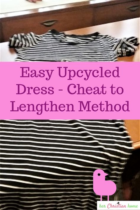 Maxi Dress Too Big Hacks, Maxi Dress Too Long Hack No Sew, Tshirt To Dress Upcycle, Hack To Shorten Maxi Dress, Thrift Dress Transformation, Lengthen Dress, Upcycled Dress, Weekend Projects, Refashion Clothes