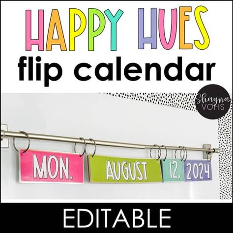 Shayna Vohs | Teachers Pay Teachers Colorful Classroom Decor, Colorful Classroom, Flip Calendar, Teacher Store, Teachers Pay Teachers, Bulletin Boards, Educational Resources, Classroom Decor, Teacher Pay Teachers