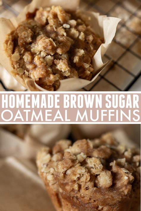 Oatmeal Coffee Cake Muffins, Oatmeal Spice Muffins, Oatmeal Honey Muffins, Homemade Oatmeal Muffins, Best Oatmeal Muffins, Simple Oatmeal Muffins, Muffin Recipes With Oats, Maple Brown Sugar Oatmeal Muffins, Easy Oatmeal Chocolate Chip Muffins