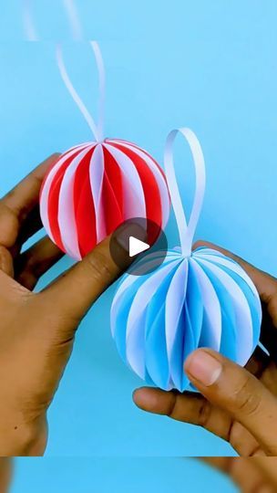 29K views · 250 reactions | Wow! So Beautiful Paper Christmas Ball Making🎄Hanmade Christmas Ornaments #shorts #reelsvideo #christmas #ChristmasDecor #diy #crafts | Creative Art & Craft Ideas Paper Christmas Balls, Origami Christmas Ornament, Art Craft Ideas, Paper Ball, Paper Lanterns Diy, Origami Ball, Paper Balls, Christmas Origami, Paper Christmas