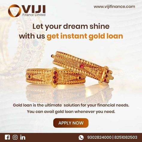 Gold loan is the ultimate solution for your financial needs. You can avail gold loan whenever you need. . . call us :9302824000 Visit us : Viji Finance Limited 11/2 Jaora Compound, Ushaganj, Indore . . #finance #goldloan #newyearsresolution #goals #financialgoal #wealth #vijifinance #indore #indoregoldloan #goldloan #tax #personalfinance #money #finance #bank #onlinepayments #goldloan #indorefinance #vijifinance #financetips Gold Loan, Finance Bank, Financial Goals, Finance Tips, Personal Finance, Indore, Finance, Dreaming Of You, How To Apply