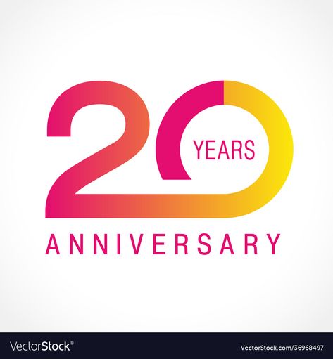 20 Anniversary, Abstract Graphic Design, Anniversary Logo, Abstract Graphic, Template Download, Classic Logo, 20th Anniversary, Happy Anniversary, Graphic Design Templates