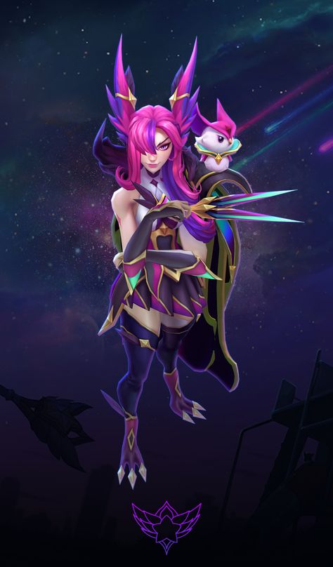 ArtStation - Star Guardian Xayah, Duy Khanh Nguyen Nick Matthews, Star Guardian Xayah, Xayah Lol, Xayah And Rakan, Star Guardian, League Of Legends Game, Hand Painted Textures, League Of Legends Characters, Lol League Of Legends