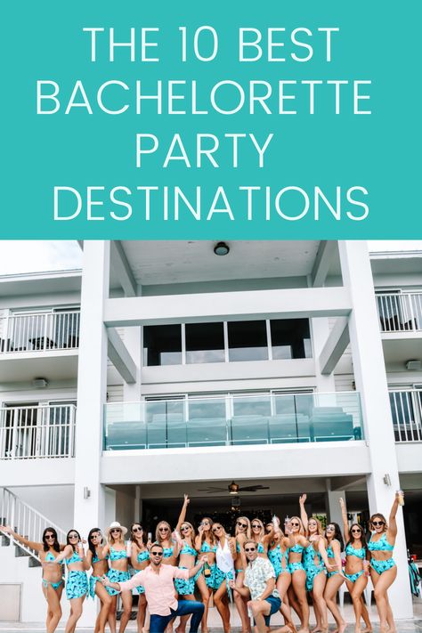 The 10 best bachelorette party destinations - where to host your bachelorette party in the USA, or even Mexico - plus tips for each destination! #bacheloretteparty #bacheloretteplanning #bachelorette #brides #weddingplanning Where To Go For Bachelorette Party, Bachlorette Party Destination, Large Bachelorette Party Ideas, Tybee Island Bachelorette Party, Catalina Island Bachelorette Party, Best Beach Bachelorette Locations, Bachelorette Destinations Usa, Orlando Bachelorette Party, Cheap Bachelorette Party Destinations