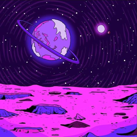 16 Pxl, Jupiter Art, Space Saturn, Vaporwave Art, Purple Vibe, Arte 8 Bits, Dark Purple Aesthetic, Vaporwave Aesthetic, Neon Aesthetic