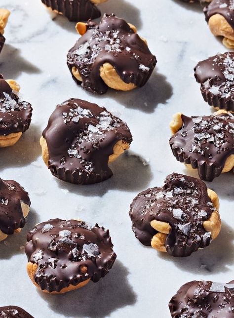 Craving Something Sweet? Indulge in These Low-Effort Desserts — EatingWell Dark Chocolate Cashew Clusters, Chocolate Pretzel Nut Clusters, Dark Chocolate Nut Clusters, Cashew Chocolate Clusters, Cashew Clusters, Cashew Cookies, Healthy Chocolate Snacks, Chocolate Cashew, Chocolate Greek Yogurt