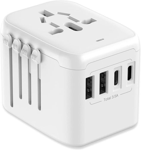 ✈️【Travel Adapter Worldwide】- 5 in-1 world multi-function international Plug adapter that covers over 150 countries, such as the USA, Canada, Japan, UK, Ireland, Scotland, France, Germany, Italy, Spain, China, Australia, Argentina, New Zealand, etc. (excluding South Africa, India). Universal Travel Adapter, Ireland Scotland, Travel Adapter, Plug Socket, Power Plug, Adapter Plug, Wall Charger, European Travel, Travel Essentials