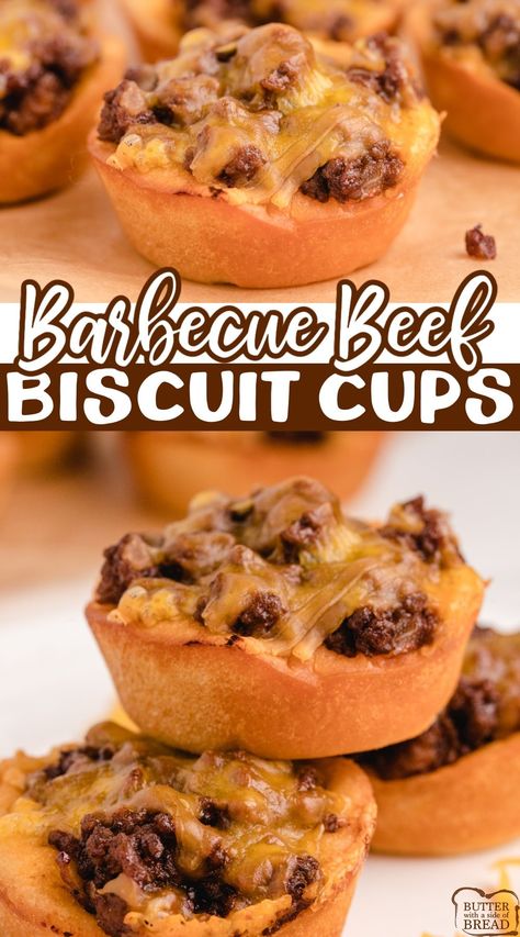 Potluck Appetizers, Biscuit Cups, Best Freezer Meals, Flaky Biscuits, Easy Chicken Pot Pie, Easy Freezer Meals, Delicious Appetizer Recipes, Cheese Biscuits, Bbq Beef