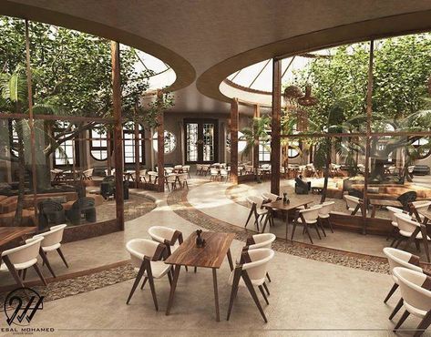 Wabi Sabi Hotel, Safari Style Interior, Wabi Sabi Restaurant, Wabi Sabi Interior Design, Seaside Restaurant, Wabi Sabi Interior, Restaurant Architecture, H Design, Hotel Interior Design