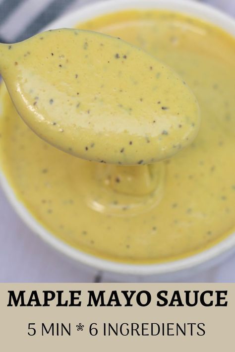 Maple Mayo Recipe, Mayo For Sandwiches, Best Sandwich Sauces, Sandwich Sauce Ideas, Maple Dipping Sauce, Maple Mayo, Sauce For Sandwiches, Maple Sauce, Sandwich Sauces