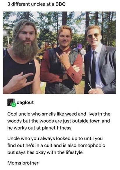 Avengers Humor, Cool Uncle, Meme Comics, Funny Marvel Memes, Dc Memes, Avengers Memes, Marvel Actors, Ms Marvel, Marvel Jokes