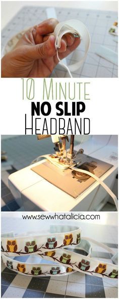 10 Minute No Slip Headband | www.sewwhatalicia.com Fast Crafts, Headbands Diy, Grandma Camp, Hair Doos, No Slip Headbands, Sewing To Sell, Simple Sewing, Sewing Bee, Ribbon Yarn