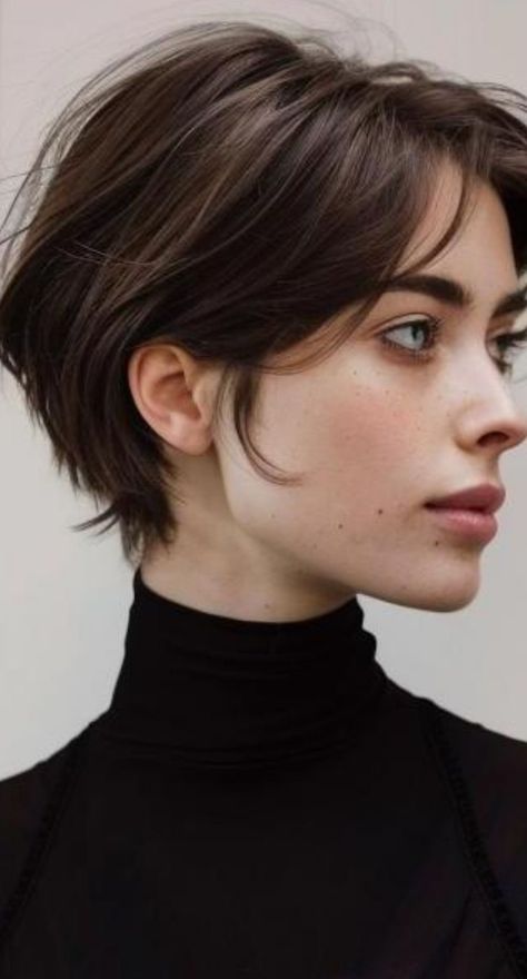 Feminine Short Hair, Really Short Hair, Hair Inspiration Short, Hair With Bangs, Short Layered Haircuts, Shot Hair Styles, Haircut For Thick Hair, Short Hair With Bangs, Short Hair Haircuts