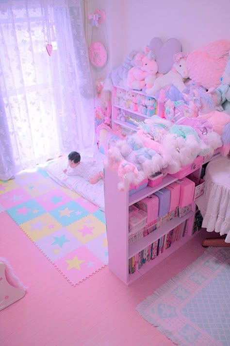 ❥ѴισℓɛттαѲρнɛℓια❥                                                                                                                                                                                 More Age Re Room, Little Spaces Room, Baby Room Aesthetic, Age Reggresion Room, Agere Room, Little Spaces Aesthetic, Kawaii Bunk Bed, Little Spaces Ideas, Kawaii Bedroom Purple