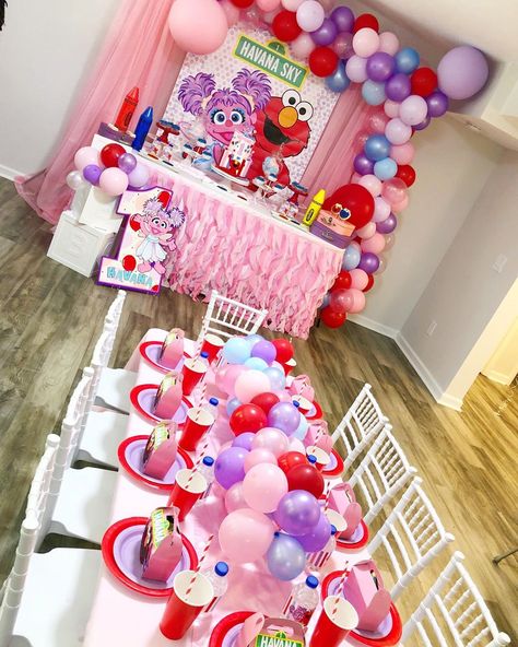 Havana Street! 💜❤️💜 • • • Children’s table & chairs @partiesrusatlanta  Cake, Cookies and cupcakes @brownsugardesserts  Abby Cadabby  prop… Abby Sesame Street Birthday, Elmo And Abby Cadabby Birthday Party, Abby Cadabby Birthday Party Ideas, Abby Cadabby Birthday Party, Abby Cadabby Party, Sesame Street Birthday Cakes, Street Children, 2nd Birthday Party For Girl, 1st Birthday Party For Girls