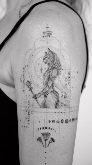 Egyptian Tattoo Sleeve, Mystical Tattoos, Egypt Tattoo, Egyptian Tattoo, Modern Tattoos, Discreet Tattoos, Elegant Tattoos, Feminine Tattoos, Dope Tattoos