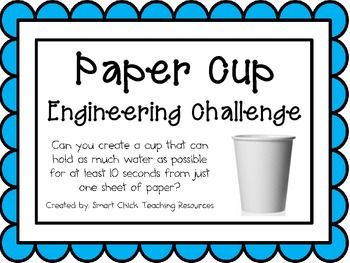 Paper Cup: Engineering Challenge Project ~ Great STEM Activity! Bottle Fountain, September Holidays, Stem Club, Stem Engineering, Stem Classes, Stem Lab, Stem Elementary, Teaching Stem, Engineering Activities