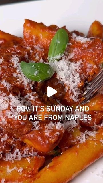 NewYork Italian on Instagram: "Ragu Napoletna - aka Sunday Sauce
@icookforyou___ 

Wether you call it RAGU, SUNDAY SAUCE,
Gravy, or whatever, remember the most important thing is, that it's TASTY as can Be. 

#Pasta with #Sausage #Ribs #Braciole 

Brought to you by #NewYorkItalian" Neapolitan Ragu, Sunday Ragu, Napoli Food, Sunday Gravy, Pork Rind, Pasta With Sausage, Sunday Sauce, Enjoy Your Sunday, Pork Rinds