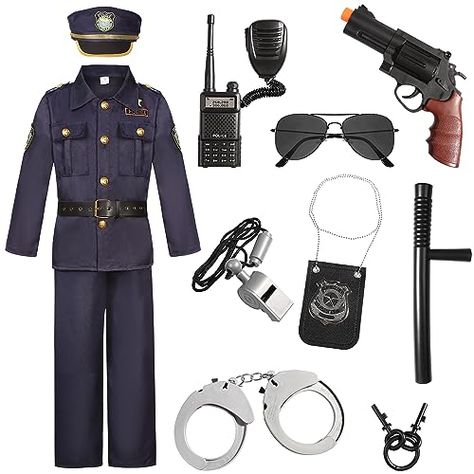 Police Officer Costume Kids Boys, Motorcycle Couple Pictures, Boys Halloween Costume, Cop Halloween Costume, Cop Outfit, Officer Costume, Police Officer Costume, Pizza Sticks, Police Outfit