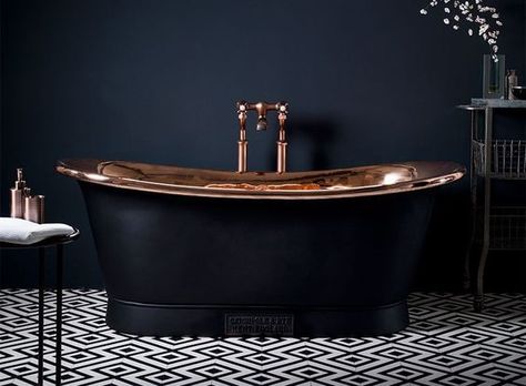 The Copper Bateau - Copper Bath | Catchpole & Rye: Copper Bath, Copper Bathtubs, Copper Utensils, Copper Bathroom, Bad Inspiration, Dream Bathroom, Bathtubs, Free Standing Bath, Bath Tub