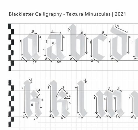 Blackletter Textura Calligraphy Worksheets, Lowercase Textura - Learn Gothic Calligraphy! Gothic Workbook for Beginners Instant Download Font #font fonts #fonts blackletter fonts #blackletterfonts blackletter font #blackletterfont 5.132 Gothic Lettering Calligraphy Alphabet, Calligraphy Alphabet For Beginners Step By Step, Caligraphy Alphabet Beginners, Gothic Calligraphy Alphabet, Calligraphy Alphabet For Beginners, Calligraphy Exercises, Fraktur Calligraphy, Calligraphy Gothic, Gothic Writing