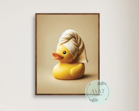 "**THIS IS A DIGITAL DOWNLOAD / NO PHYSICAL ITEMS WILL BE DELIVERED** Duck Bathroom Wall Art.  PRODUCT: Trendy Wall Art, Bathroom Wall Art, Duck Bathroom Print, Duck Bathroom Wallart, Trendy Style Art, Duck in Shower, Towel On Head, Duck in Towel, Duck Print, Swan Wall Art, Cute Duck Art, Quirky Duck Drawing, Funny Bathroom Print. **ORDER WILL INCLUDE** A PDF file with open access to Google drive with all the formats and files.  **FORMATS YOU'LL RECEIVE** 6 JPG FILES | 300 DPI | HIGH RESOLUTION FILES **SIZES INCLUDED** 5x7\", 8x10\", 9x12\", 11x14\", 16x20\", and 18x24\". GET A FREE COMPLIMENTARY GIFT with your purchase *FREE Weekly Planner Set & Cute STICKERS BUNDLE* **HOW TO DOWNLOAD & USE** Your files will be available to download once payment is confirmed.  Once confirmed, you will be Rubber Duckie Bathroom, Rubber Duck Themed Bathroom, Rubber Duck Bathroom Decor, Duck Drawing Funny, Cute Duck Art, Rubber Duck Art, Rubber Ducky Bathroom, Bathroom Decor Art, Rubber Duck Bathroom