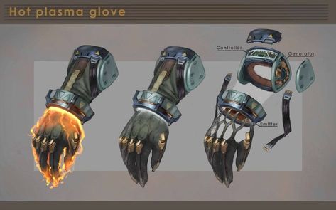 Sci Fi Gloves Concept Art, Sci Fi Gauntlets Concept Art, Sci Fi Gauntlets, Glove Concept Art, Tech Gauntlet, Gauntlet Art, Tech Armor, Sci Fi Tech, Futuristic Armour