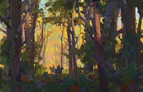 ArtStation - forest, Min Yum Environment Painting, Landscape Concept, Concept Artist, Fantasy Art Landscapes, Landscape Illustration, Forest Landscape, Art And Illustration, Environment Design, 판타지 아트