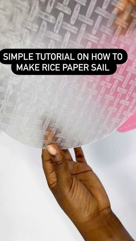 How To Make Rice Paper Sails, Rice Paper Cake Topper, How To Use Rice Paper On Cakes, Rice Paper Sails Tutorial, How To Make Rice Paper, Rice Paper Decorated Cakes, Rice Paper Cake Designs, Rice Paper Tutorial, Cake With Rice Paper Sails