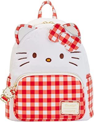 Move over, kittens - there's a new cuteness queen in town! This Loungefly Sanrio Hello Kitty Gingham Double Strap Shoulder Bag is the ultimate head-turner. We're talking gingham galore and straps for days. Good luck not getting stopped on the street for compliments - this bag is simply purr-fect! Strawberry Clothing, Chloe Style, Hello Kitty Backpack, Kitty Backpack, Loungefly Hello Kitty, Sanrio Stuff, Cute Mini Backpacks, Global Issues, Charmmy Kitty