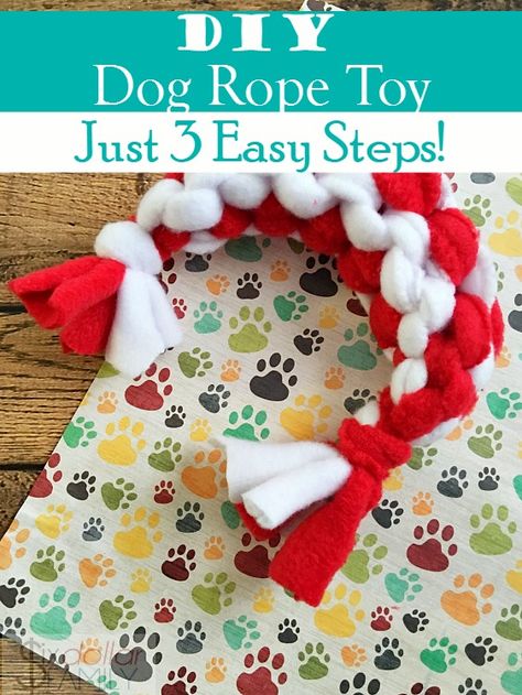 DIY Dog Toys - How to Make an Easy DIY Dog Rope Toy Diy Rope Toys For Dogs, Dog Rope Toy, Recycled Stuff, Dogs Diy Projects, Puppy Obedience Training, Diy Dog Toys, Positive Dog Training, Easiest Dogs To Train, Thrifty Thursday