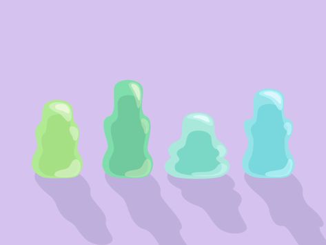 Gummi Jelly Animation, Melting Gif, Loop Illustration, Micro Interaction, Cute Animations, Bear Gif, Editing Material, Jelly Babies, Animation Inspiration