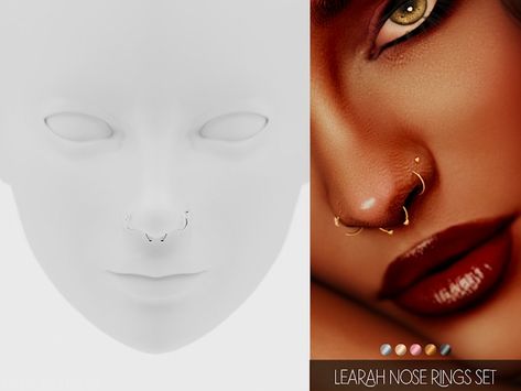 Learah nose rings set Shoe Tattoos, Sims 4 Piercings, Celine Earrings, Tattoo Clothing, New Mods, Facial Piercings, Sims 4 Cas, Nose Rings, Sims 4 Cc Finds