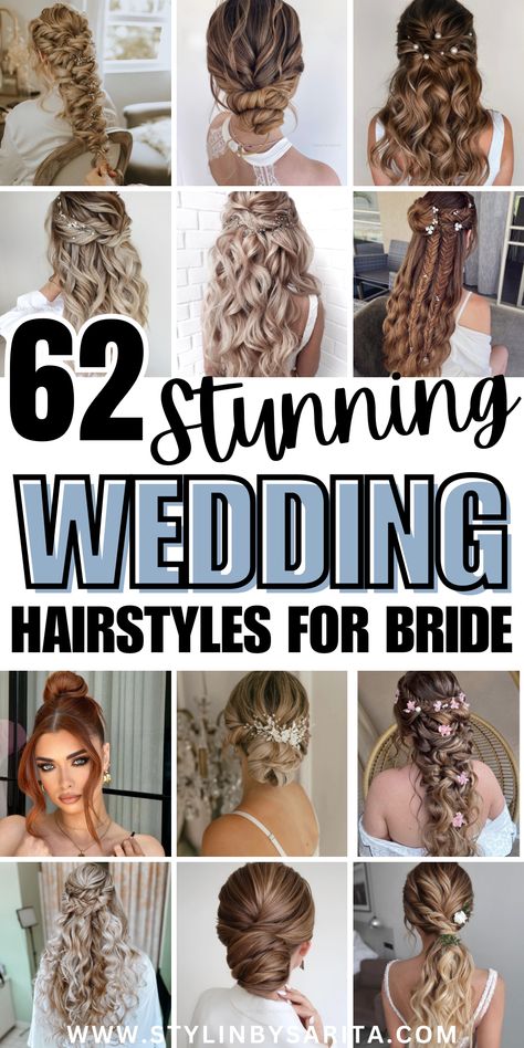 wedding hairstyles for brides Wedding Hairstyles For Fine Hair Half Up, Hair Styles For A Wedding Bridesmaid, Wedding Hair Ideas Half Up Half Down, Bridal Hair For Long Hair With Veil, Wedding Hair For Windy Day, Rustic Country Wedding Hairstyles The Bride, Half Up Hair With Veil Brides, Hair Updos With Veil, Wedding Hair Jewelry With Veil