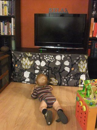 Baby Proof Tv Stand, Baby Proof Tv, Toddler Proofing, Baby Proof, Diy Tv Stand, Keeping Kids Safe, Diy Tv, Baby Proofing, Baby Safety