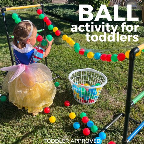 Outdoor Games For Toddlers, Ball Activity, Toddler Outdoor Play, Physical Activities For Toddlers, Outside Activities For Kids, Summer Activities For Toddlers, Toddler Daycare, Outdoor Activities For Toddlers, Backyard Kids Play Area