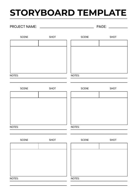 Simple 6 Box Storyboard Storyboarding Template, Storyboard Ideas Simple, Story Board Template, Storyboard Layout, Storyboard Examples, Storyboard Drawing, Storyboard Ideas, Toco Toucan, Filmmaking Tips