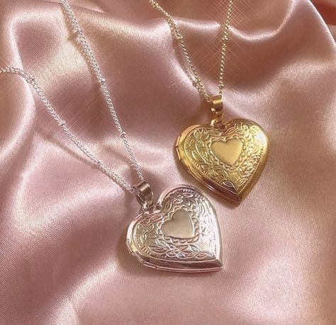 Gold Heart Locket Necklace, Mia Colucci, Gold Heart Locket, Heart Locket Necklace, Gold Locket, Classy Jewelry, Jewelry Lookbook, Heart Locket, Girly Jewelry