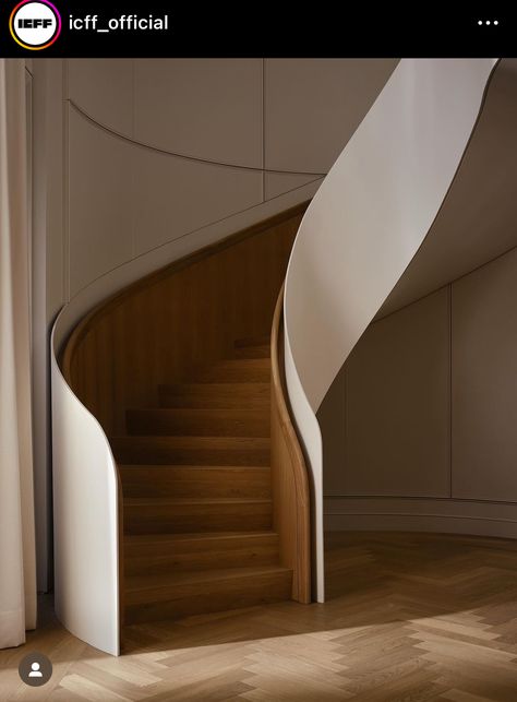 Round Stairs, Spiral Stairs Design, Spiral Stairs, Wood Stairs, Embrace It, Shadow Play, House Stairs, Grand Staircase, Stairs Design