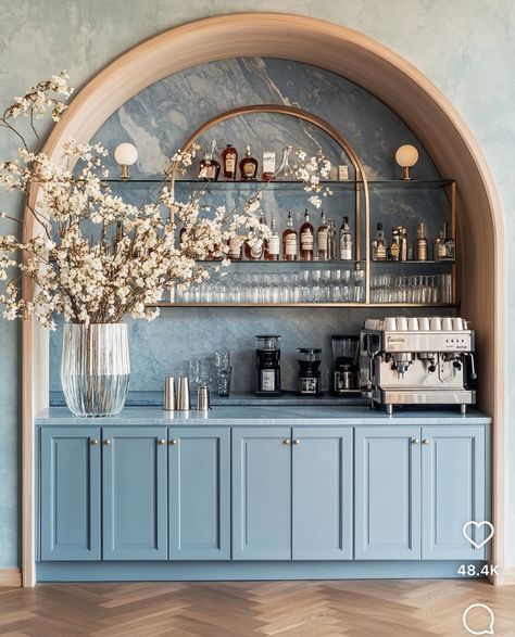 Home Bar Cabinet, Coffee Bar Home, Home Bar Designs, Bar Room, Wet Bar, Bar Cabinet, Cabinet Design, Dream Home Design, Bar Design