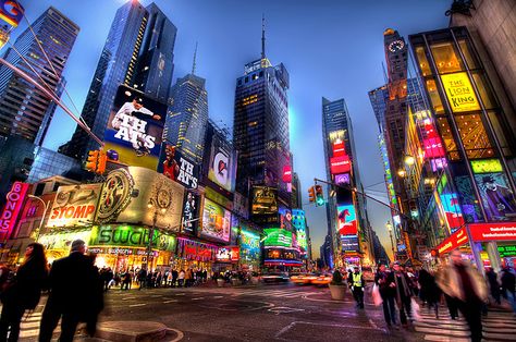 Times Square, New York City New York Landscape, New York Night, Theater District, Dream Vacations Destinations, World Cities, City Landscape, Most Beautiful Cities, American Cities, Big Adventure