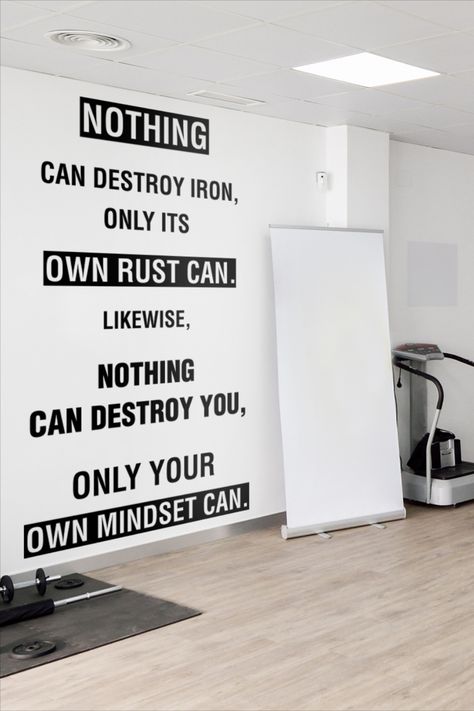 Nothing Can Destroy You, Only Your Own Mindset Can. Gym Wall Art Decal Sticker Gym Wall Art, Gym Wall, Wall Art Decal, Gym Decor, Decal Wall Art, Decals Stickers, Portugal, Mural, Ships