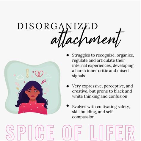 How to Heal Disorganized Attachment in Adults Disorganized Attachment Style, Disorganized Attachment, Avoidant Attachment, Black And White Thinking, Coding Lessons, Refuse To Sink, Attachment Theory, Practicing Self Love, Counseling Psychology