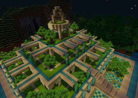 Pretty little gardens Minecraft Project Gardens Minecraft, Minecraft Garden Ideas, Garden Minecraft, Villa Minecraft, Minecraft Base, Construction Minecraft, Minecraft Garden, Hanging Gardens, All Minecraft