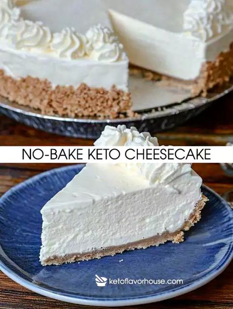 No-bake Keto Cheesecake – Keto Easy Recipes Keto Cheesecake Recipes Easy No Bake, No Bake Keto Cheesecake Recipes, No Bake Cheesecake Keto, Best Keto Dessert Recipes, Diy No Bake Cheesecake, Keto Cloud Cake Recipe, Keto Christmas Cheesecake, Zero Sugar Cheesecake Pudding Recipes, Low Carb Desserts Easy Quick