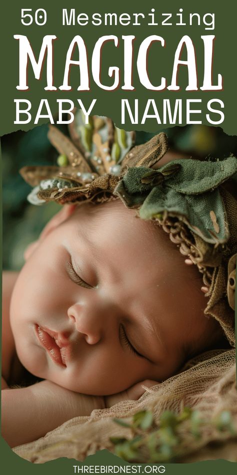 Names of Enchantment: 50 Magical Baby Names Steeped in Lore - This Little Nest Most Unique Baby Names, Hippy Baby, Magic Names, Hippie Names, Mystical Names, Fairy Names, Fairy Baby, Mythical Birds, Names List