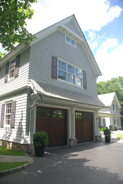 Garage - Traditional - Garage - Other - by DeMotte Architects | Houzz Addition Over Garage Before And After, Garage In Front Of House, Above Garage Addition, Addition Over Garage, Garage Guest House, Overhead Garage Door, Bedroom Addition, Garage Addition, Classic Kitchen Design