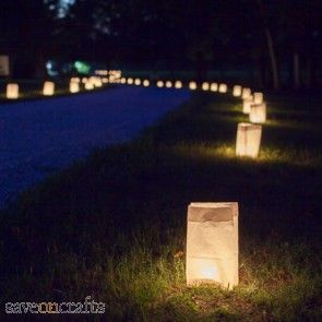 Neighborhood Events, Luminary Bags, Gazebo Wedding Decorations, Wedding Luminaries, Bouquet Succulent, Luminaries Bags, Lake House Wedding, 16 Candles, Candle Bags