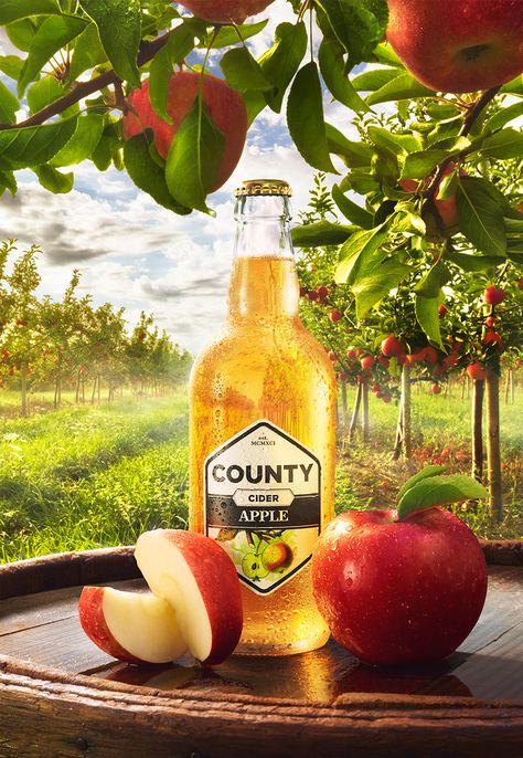 County Cider Juice Ad, Photoshop Tricks, Digital Advertising Design, Social Media Advertising Design, Creative Advertising Design, Publicidad Creativa, Graphic Design Ads, Food Graphic Design, Lets Talk